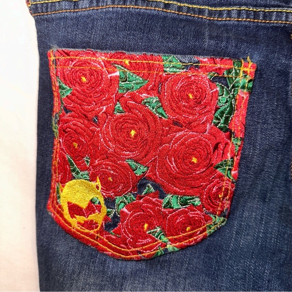RMC Martin Ksohoh Jeans Size 27 Selvage Love Rose Embroidered Pockets Lot 1001 - Picture 10 of 14